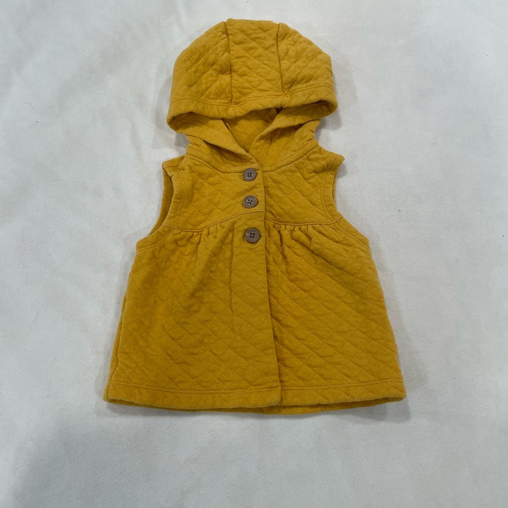 Carter’s 18 mo Quilted Mustard Yellow Hooded Baby Vest